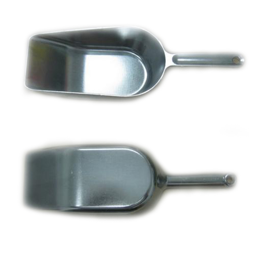 OEM Aluminum Alloy Metal Food/Ice Scoop for Home/Hotel/Bar/Buffet with Flat/Round Bottom