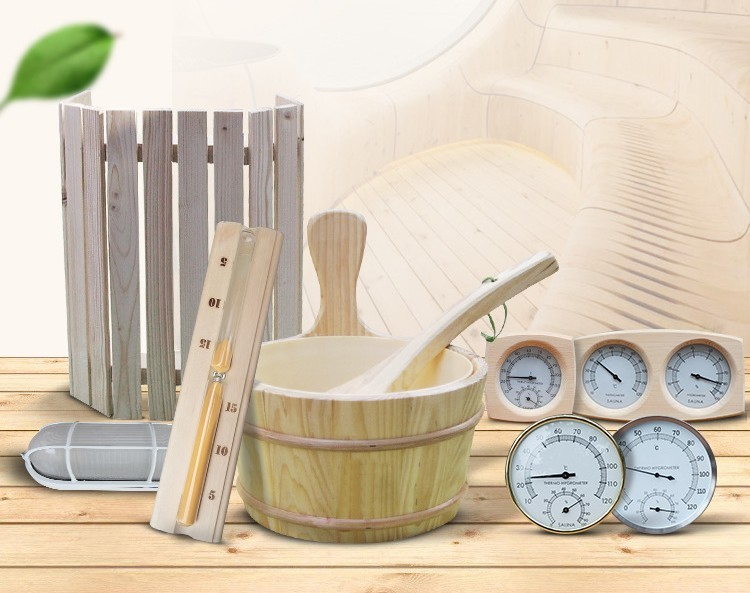 4-6 Person Luxury Hemlock Wood Computer Control Steam Sauna Room Indoor Sauna