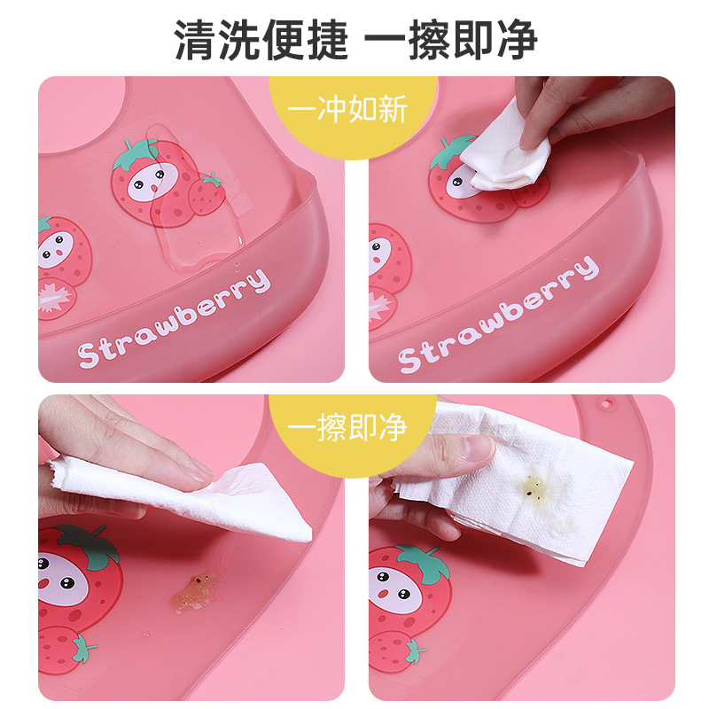 Hot Selling Baby Silicone Soft Waterproof Food Grade Dental Bibs