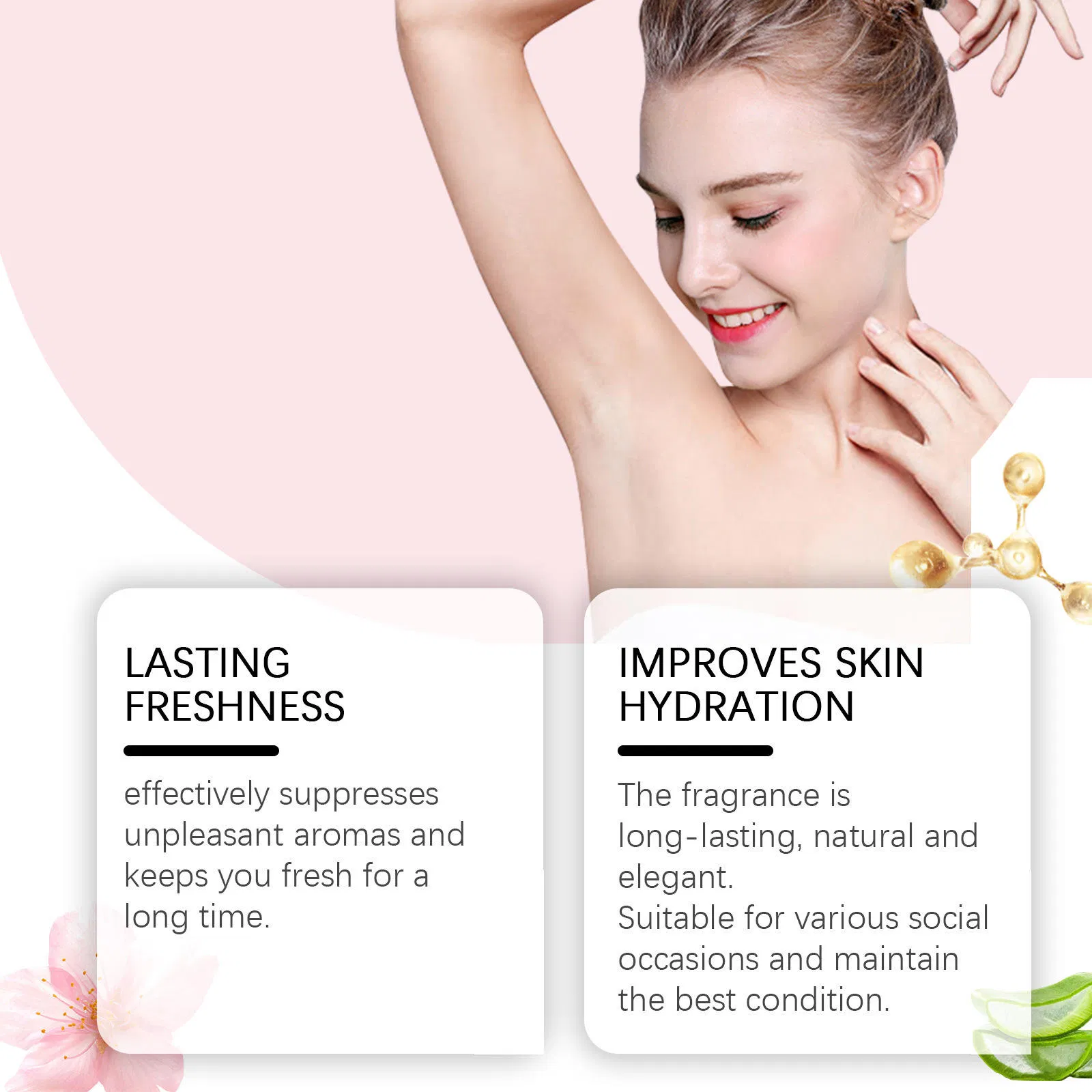 Underarm Deodorant Spray Refreshing Removal Odor Body Care Long Lasting