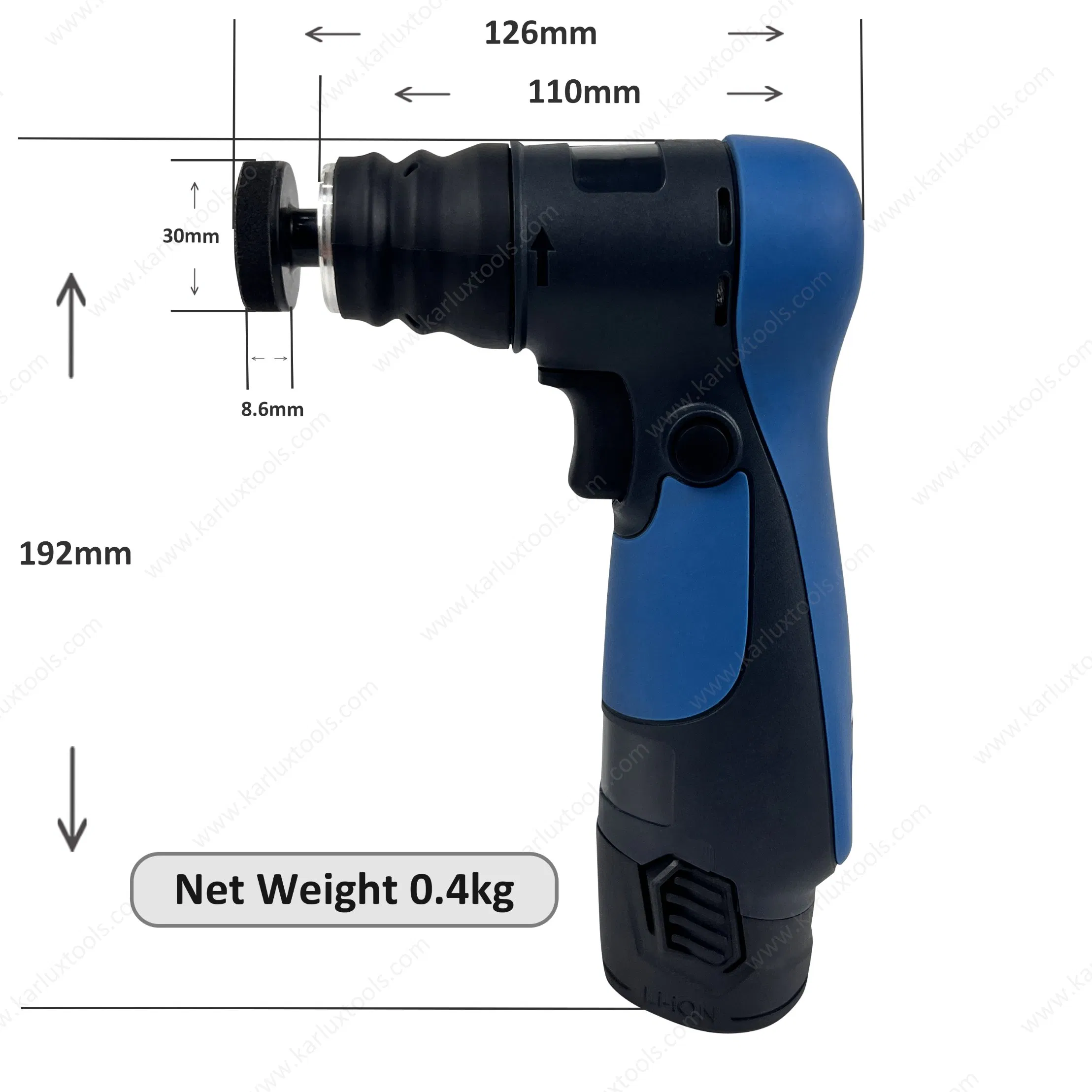 32mm 12 Volt Lithium-Ion Variable Speed Portable Mini Spot Repair Sander Cordless Pistol Sander for Car Detailing