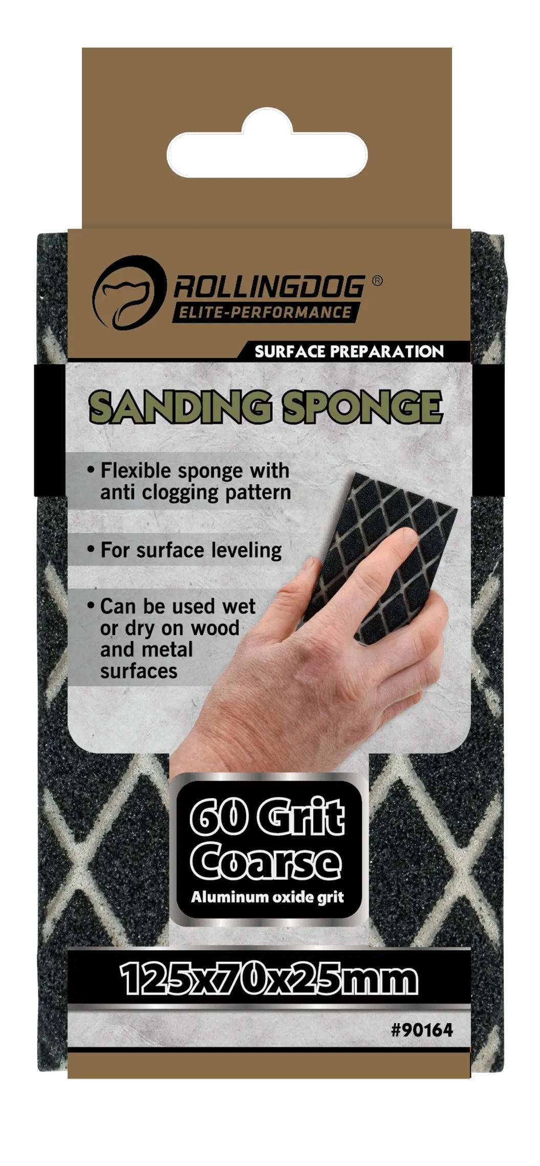 Rollingdog-Elite 90164 60 Grit Sanding Sponge