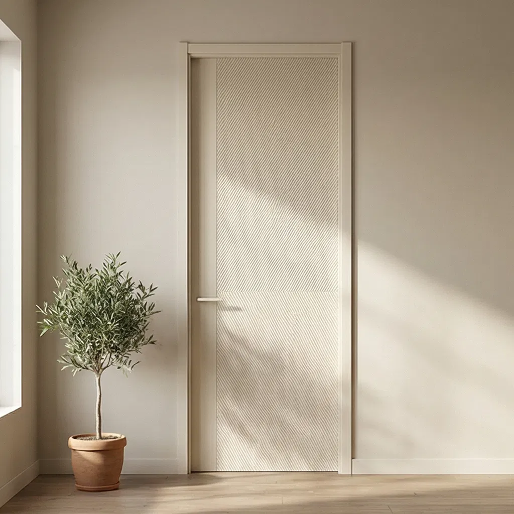 Premium Waterproof PVC Door Laminated Wood Plastic Composite Door