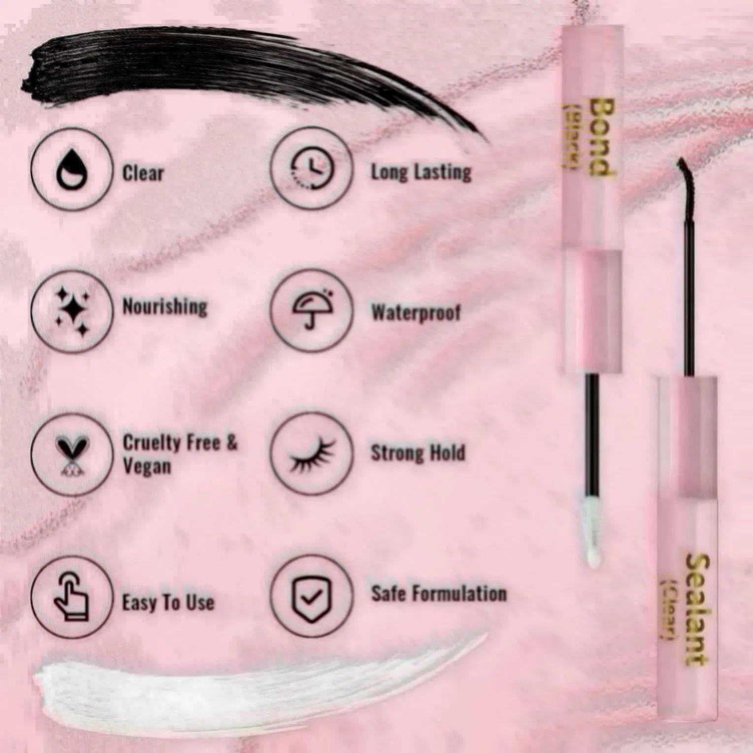 Clear Eyelash Extension Glue with 2-in-1 Professional Seal