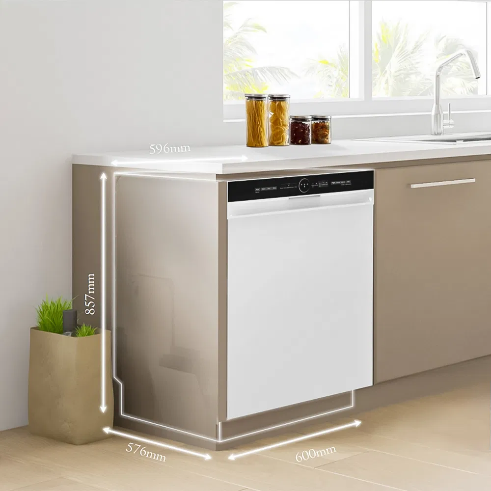 24" Household Stainless Steel Built-in Dishwasher with 12 Setting
