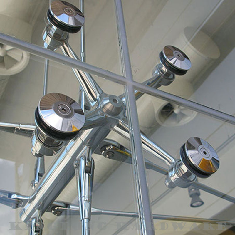 Stainless Steel Glass Fitting 4 Arms Curtain Wall Glass Spider