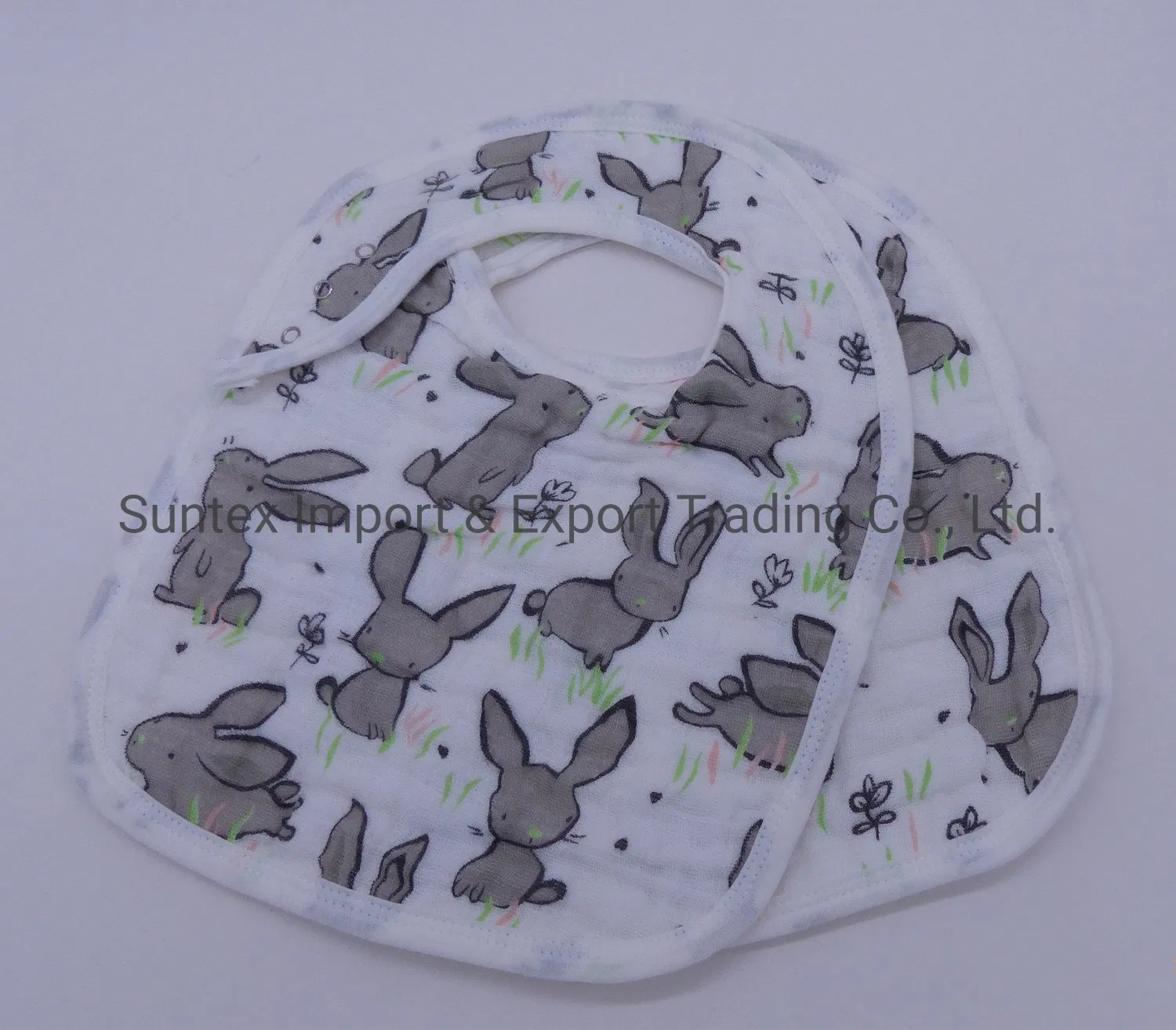 Premium 2-Pack 100% Cotton Muslin Baby Bibs for Comfort