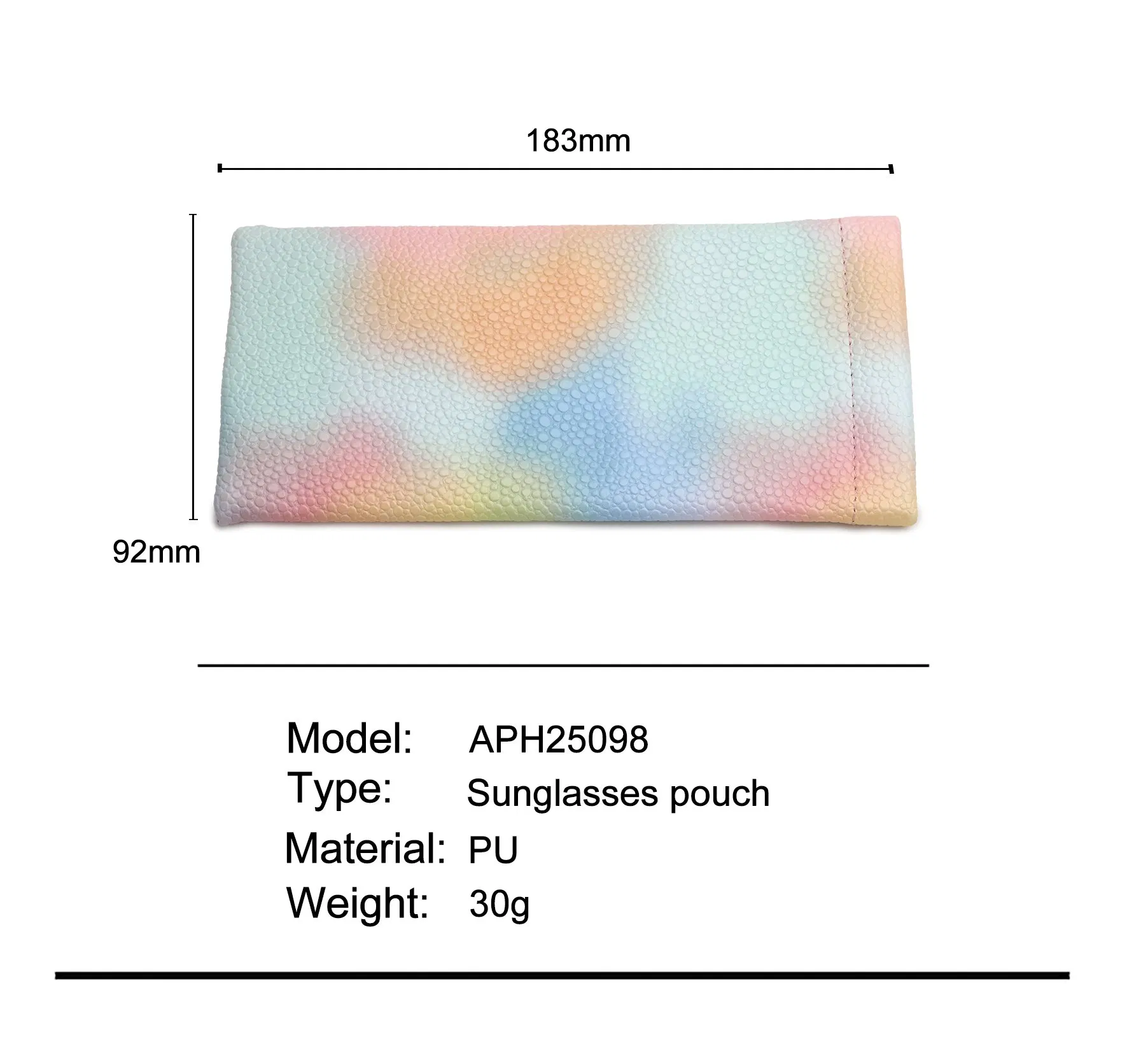 2025 New Style Colorful Multi Color Good Quality PU Glasses Pouch