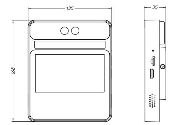 Fsan 5 Inch Non-Contact Forehead Temperature Detector Thermometer Scanner Camera