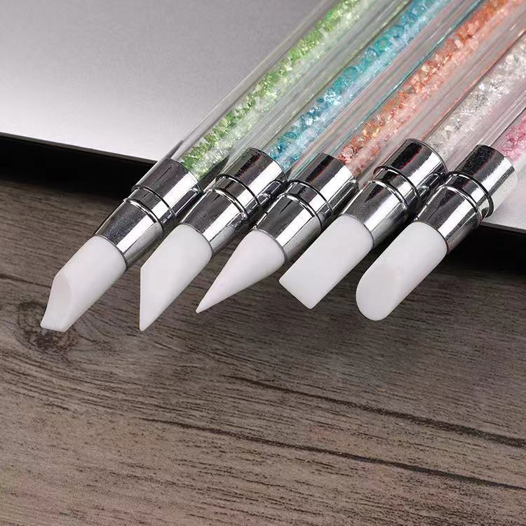 Double-Headed Rhinestone Nail Art Brush Pen Wax Crystal Nail Art Pen