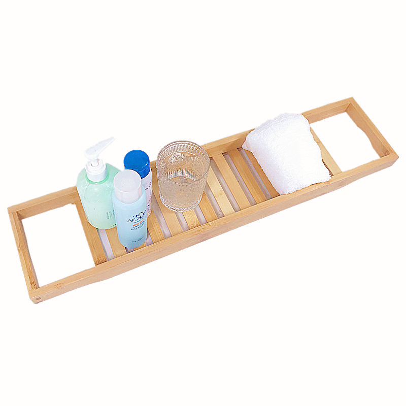 Wholesale Bamboo Bathtub One Bath Caddy Tray Reading Rack Tablet Holder Bathtubs Tray