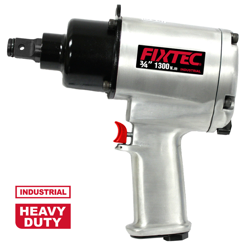 Fixtec 3/4 Inch Square Drive Aluminum Air Impact Wrench Twin Hammer 5000 Rpm Impact Wrench