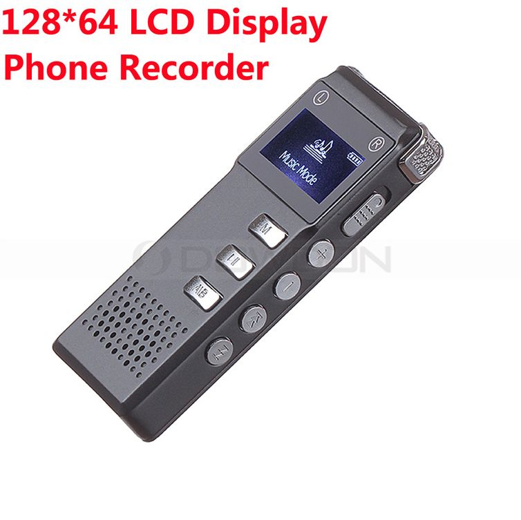 Цифровой диктофон с LCD-дисплеем 128x64 и динамиком