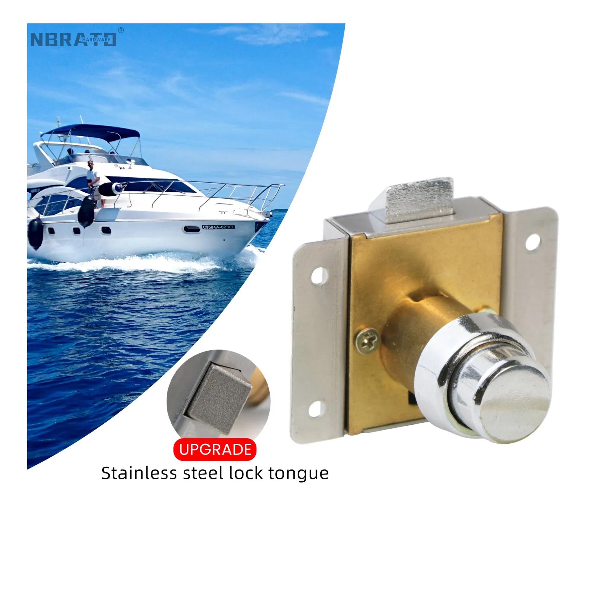 Yachts Motorhome Camper Caravan Keyless Push Button Latch Mechanical Push Button Lock