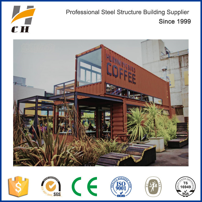 Prefabricated Coffee Container Shop/Prefab Container House Coffee Shop