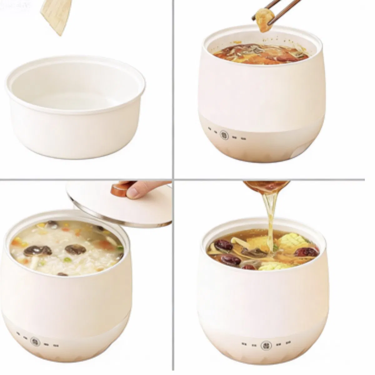 8L Ceramic Inner Pot Rice Cooker 2-3 People Spherical Pot Keep Warm 3c Certified Base Heating