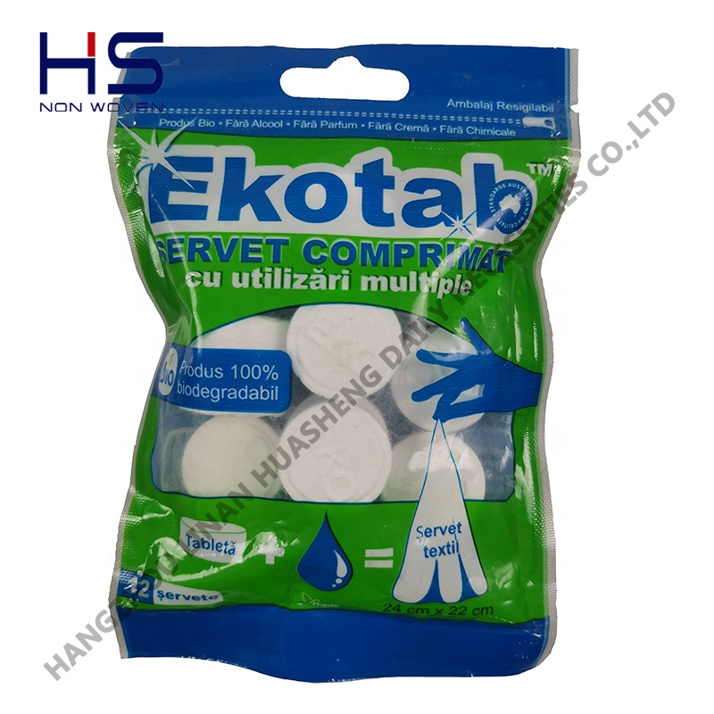 Spunlace Non Woven Disposable Compressed Mini Coin Hand Towel