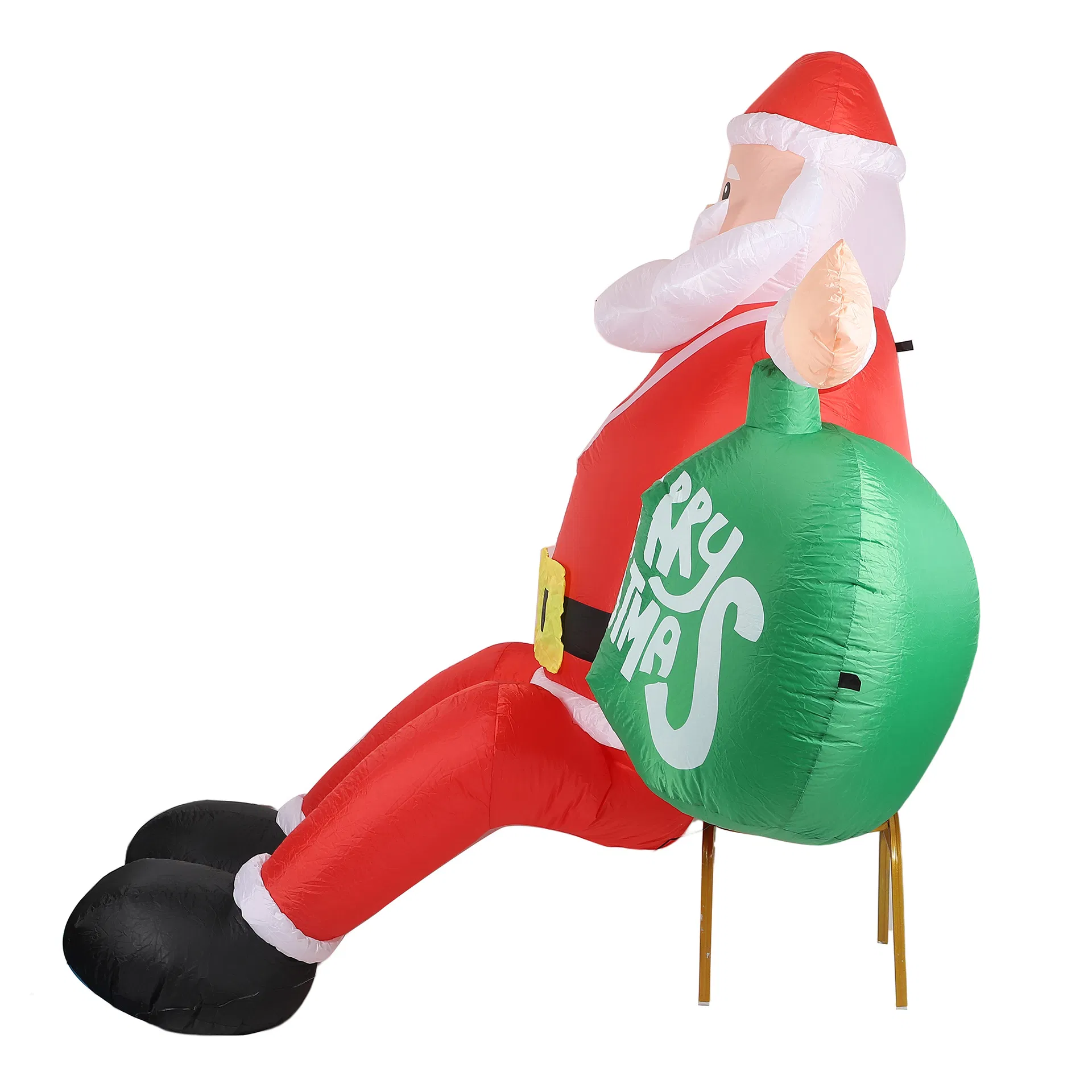 Boyi Wholesale Large Santa Claus Sitting on Roof Christmas Decorations Festival