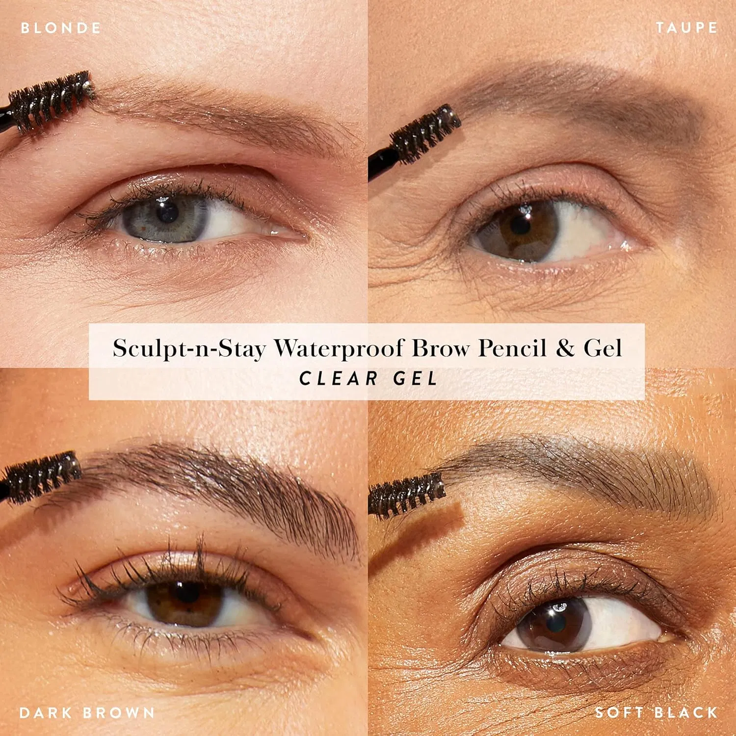 Waterproof Eyebrow Pencil & Brow Gel Duo Long Lasting, Smudge Proof, Natural Finish, Dual-Ended Eyebrow Makeup Tool