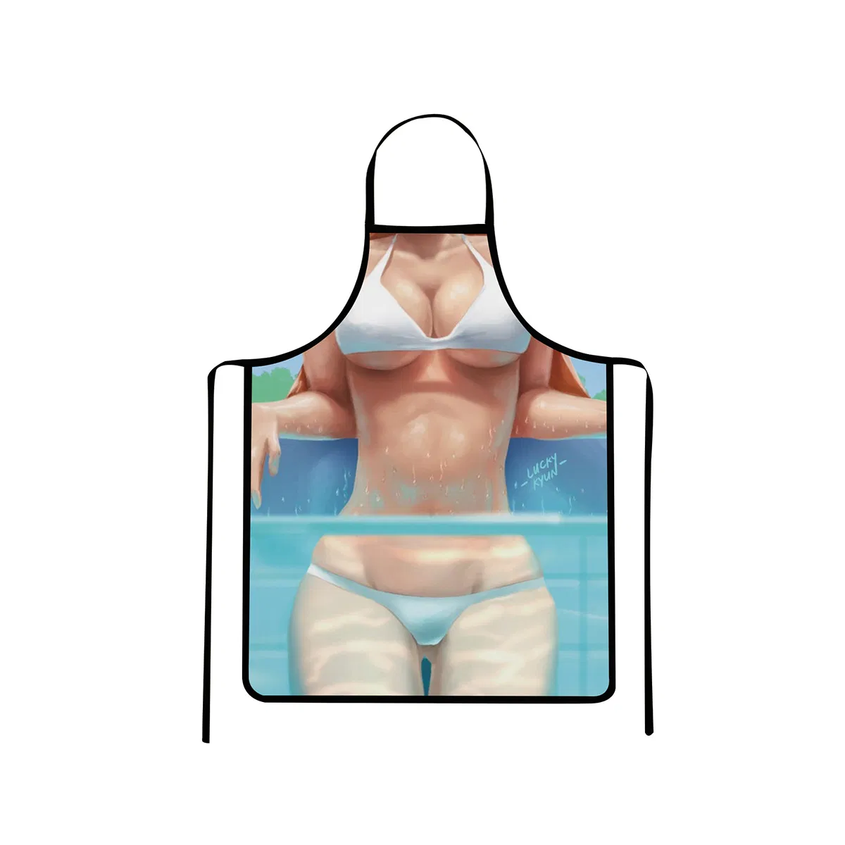 Printed Entertainment Charm Adult Waterproof Festival Apron Prank Sexy Outdoor Apron