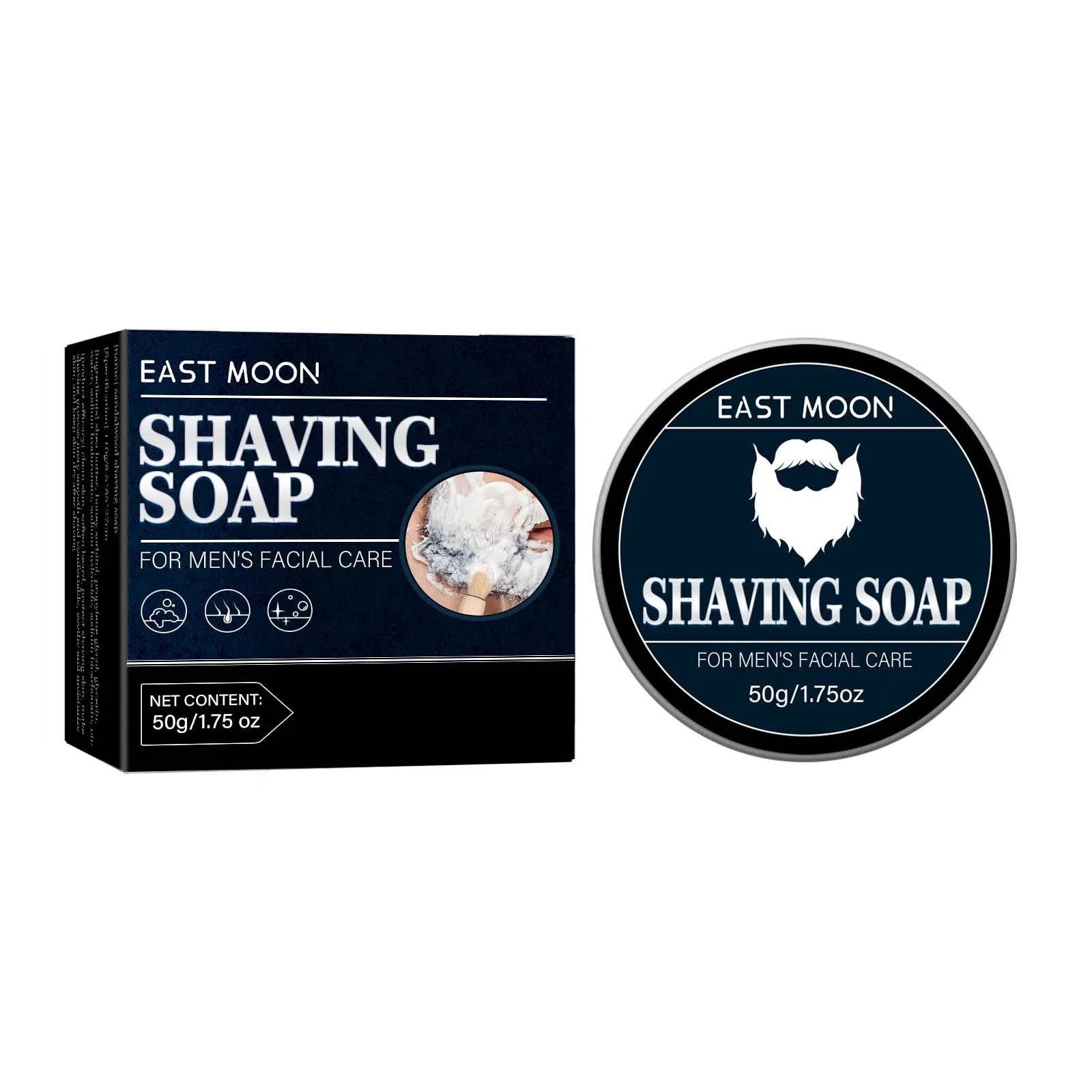 Men's Shaving Soap Shave Beard Men's Facial Care Foam Rich Smooth for Sensitive Skin Shaving Soap Bar