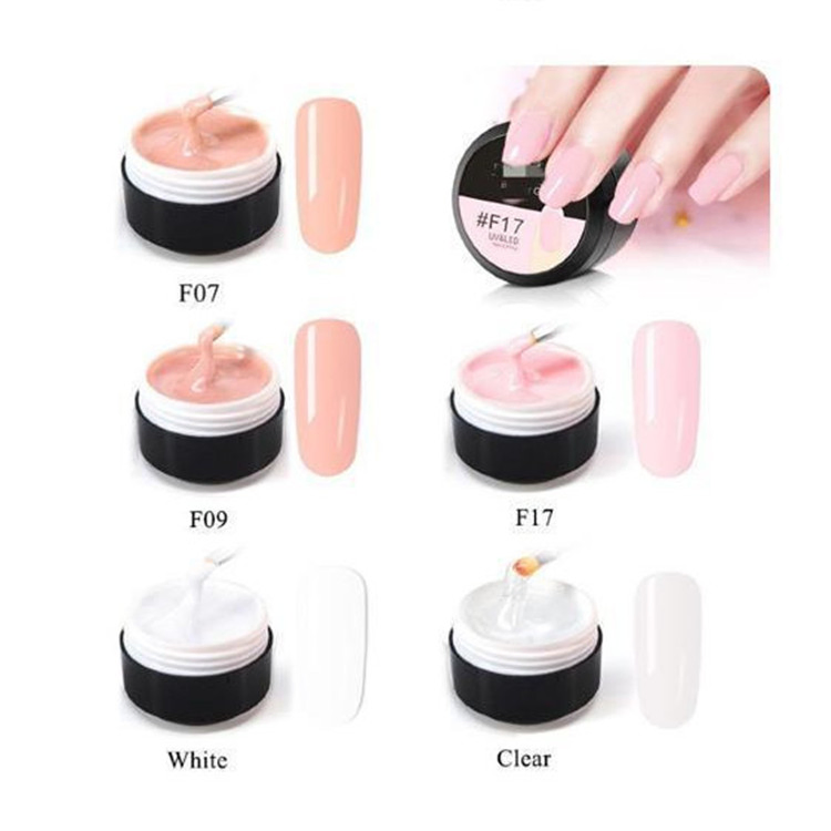 10 Color Customized Private Label Soak off Nail Art LED UV Builder Gel for Nail Extension