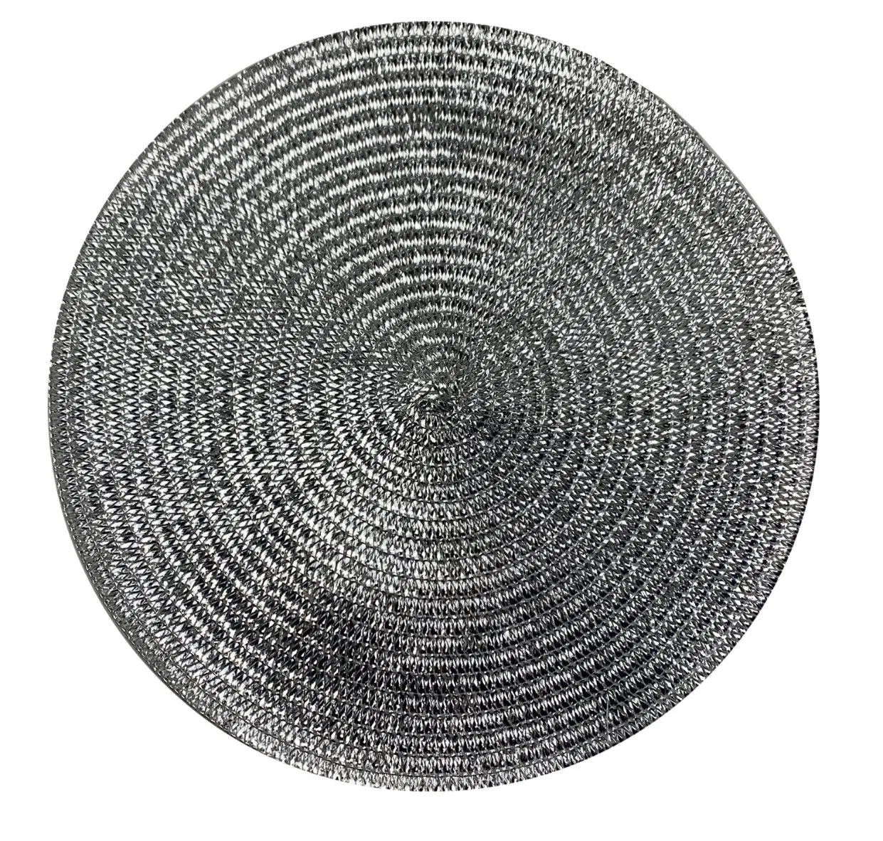 Home Decoration Silver Woven Round Placemat for Home Restaurant Hotel