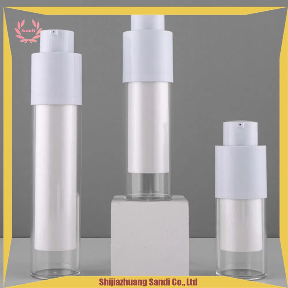 15ml 30ml 50ml Empty Liquid Cosmetic Airless Twist up Pump Bottle Twist Lock Bottle with Pump