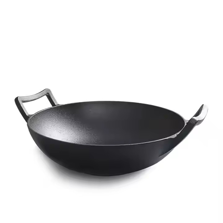 Best Sale Chinese Cast Iron Wok with Wooden Lid