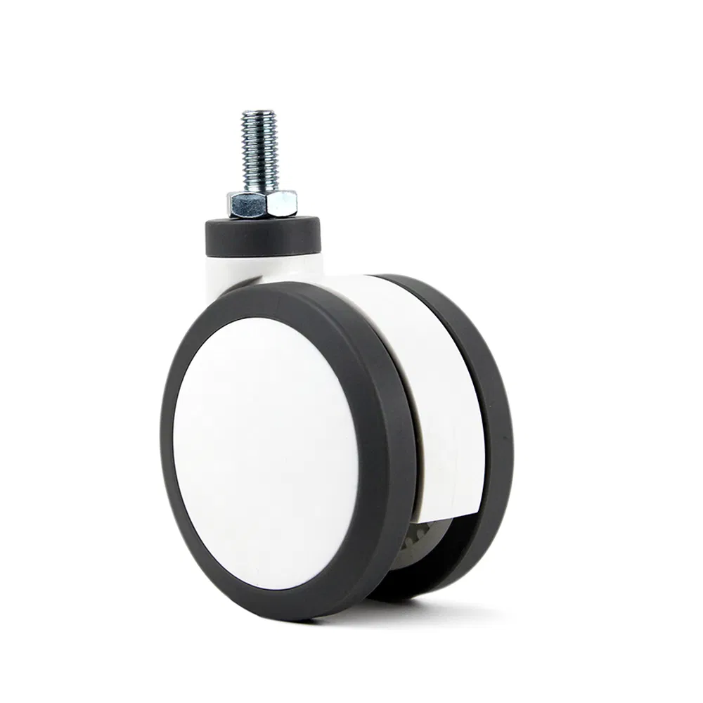 Hospital Medical Bed Casters PU Twin-Wheel Medical Casters