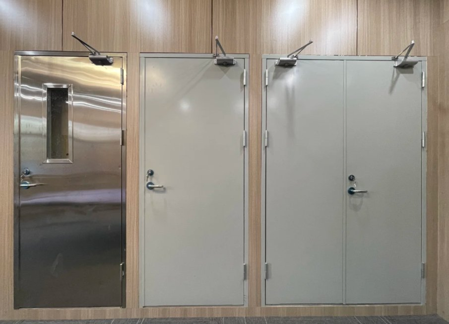 Heavy-Duty Stainless Steel Fire Door for Certified for Hotels & Offices