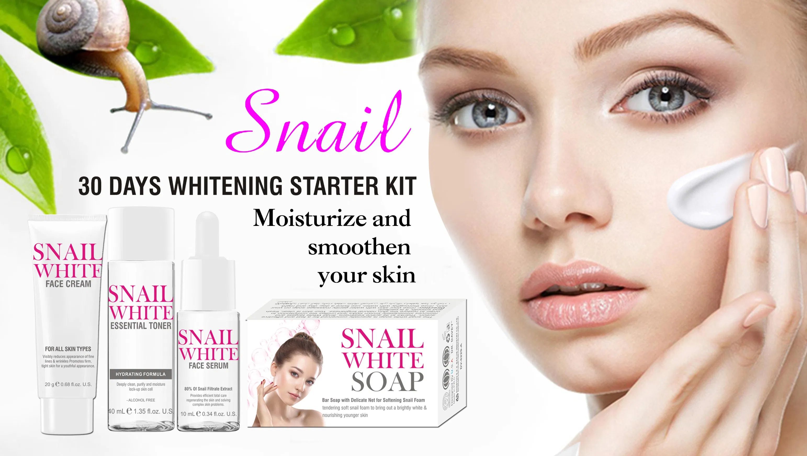 Dr. Davey. Brightening Snail White Serum Set for Flawless Skin