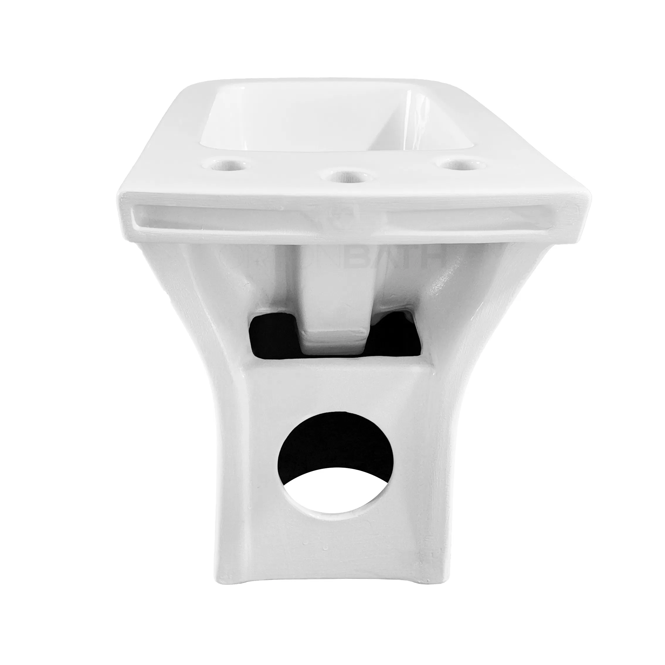 Ortonbath Floor Mounted 3 Tap Holes Toilette Bidet Hospital Elder Lady Care One Piece Ceramic Wc Toilet Bidet Special Care Bidet for Argentina