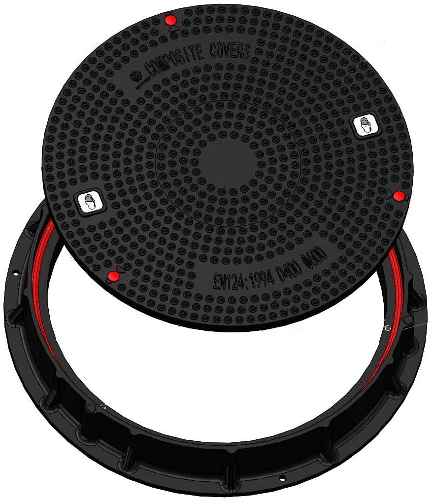 High Quality SMC Composite Manhole FRP GRP Fiberglass Waterproof Telecom Round Manhole Cover and Frame Resin Watertight Manhole Cover Manufacturer and Supplier