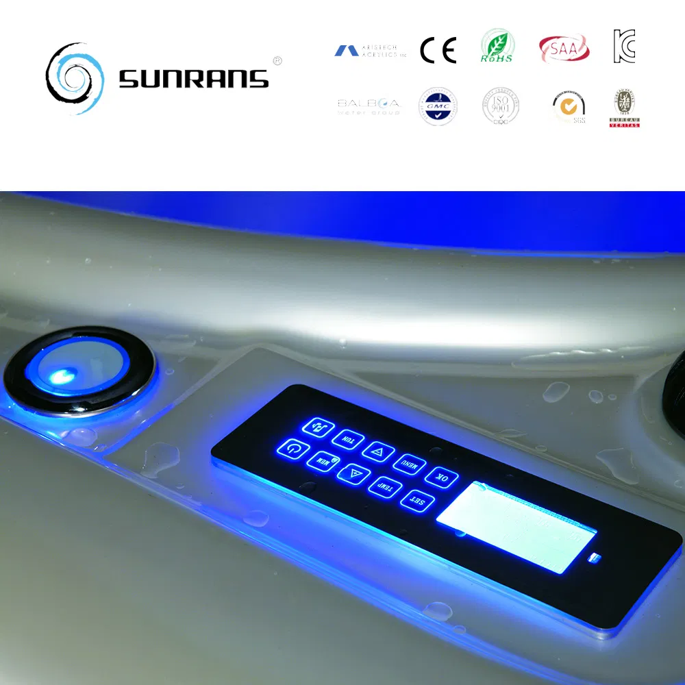 Угловая джакузи Sunrans на дровах, красная