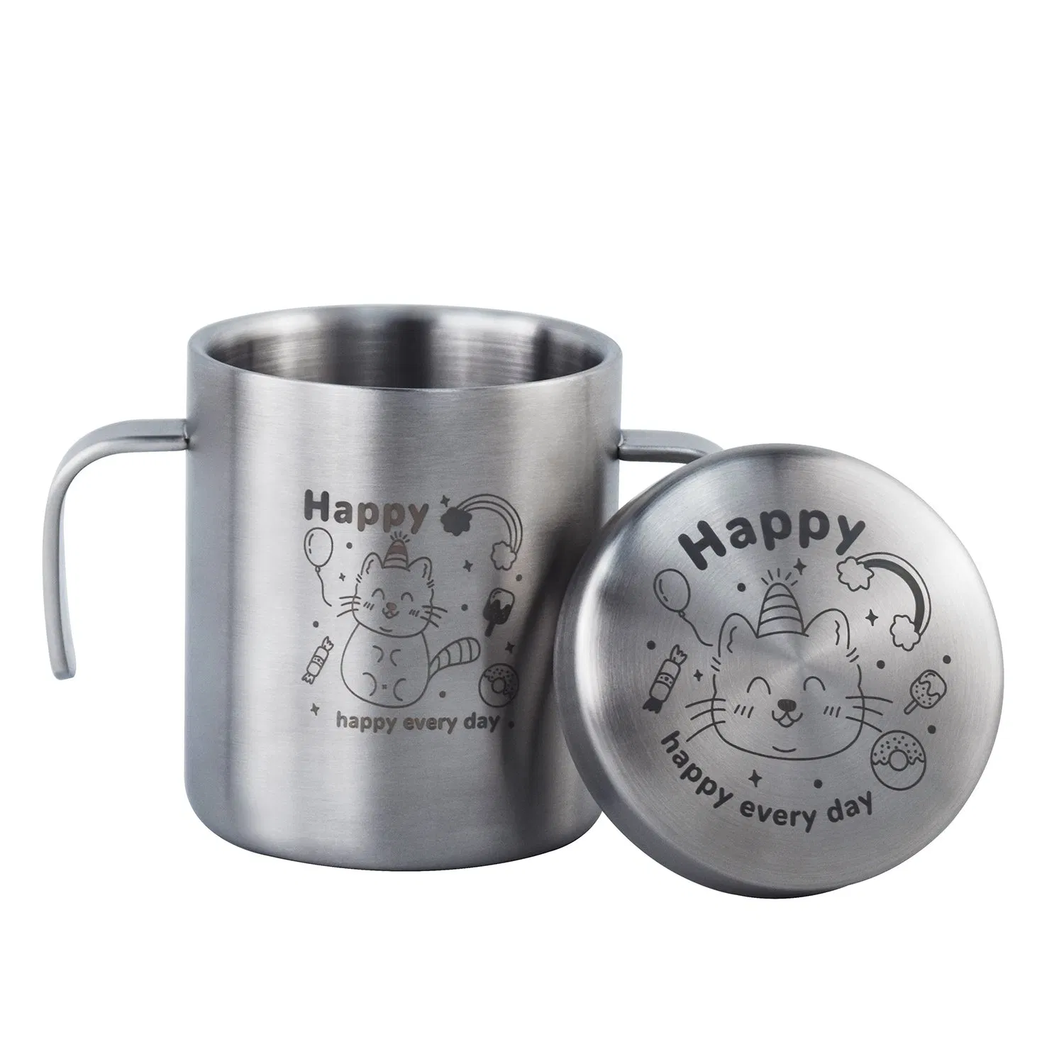 Double Handle Kids Cup Cover Easy Drinking Cup