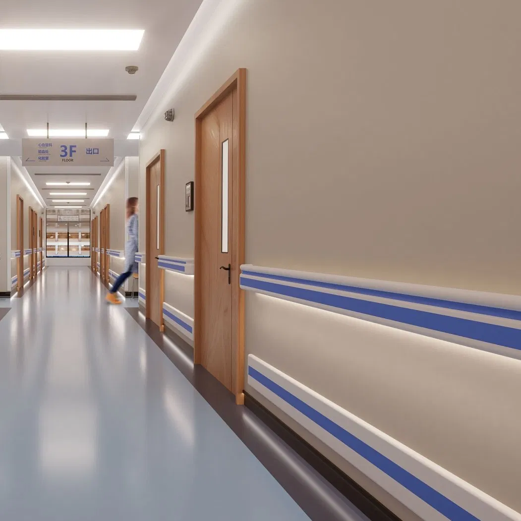 Hospital Hallway Corridor Handrail Plastic Hospital Wall Handrail
