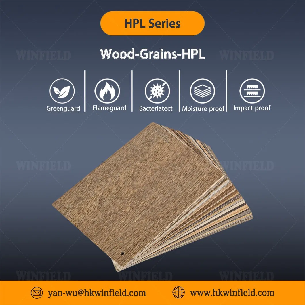 Flame Retardant Wood Grain High Pressure Laminate HPL Laminate Sheet for Interior Cabinet Furniture