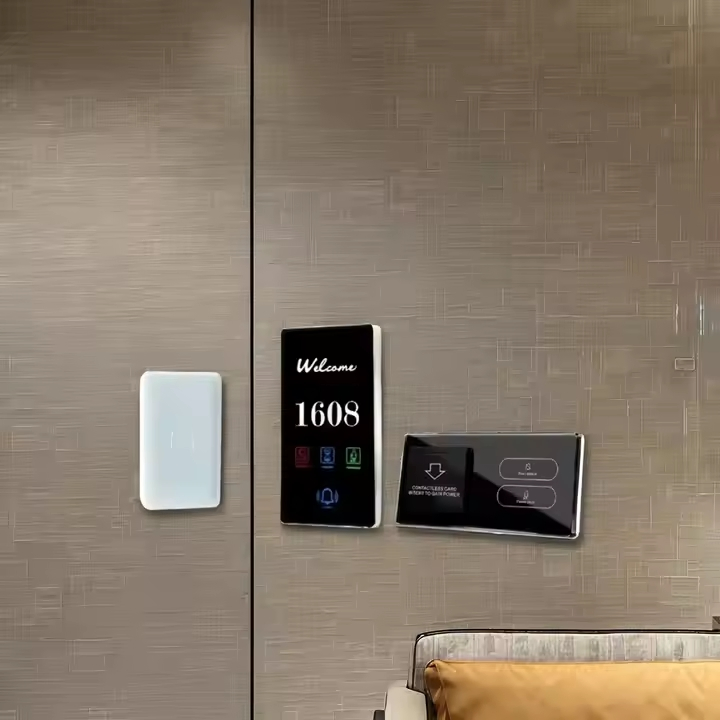 Modern Design Stainless Steel Smart Hotel Electronic Door Bell System Wireless Wired Doorbells Apartment Use Plug Power Source Doorplate