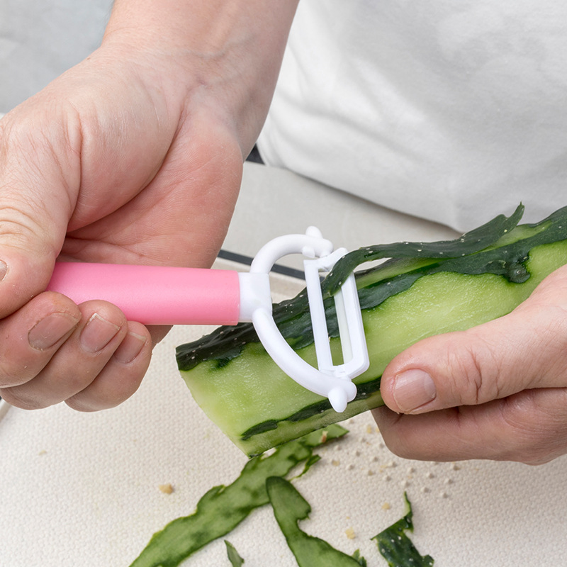 Kitchenware Apple Potato Vegetable Fruit Promotional Ceramic Peeler with Plastic Hand