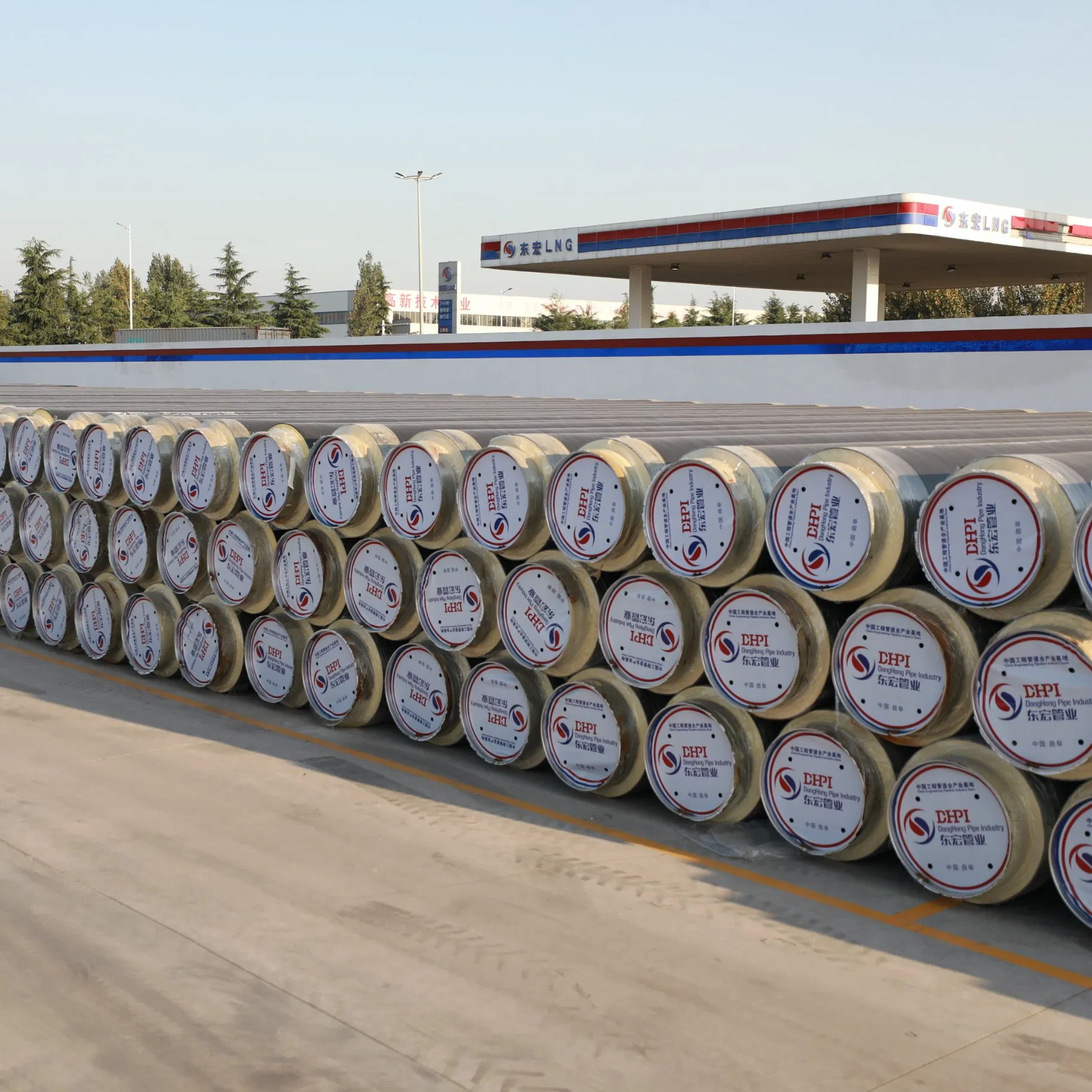 Seamless Steel Pipe Covered with Polyurethane Insulation Shells for District Heating Pipelines