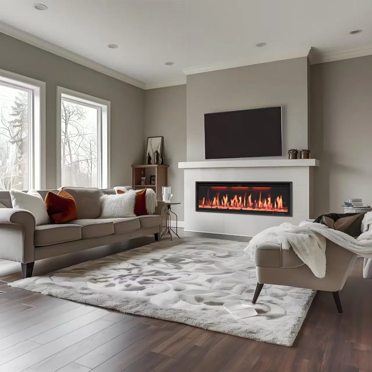 Top Quality Adjustable Screen Electric Fireplace Compatible for Living Room