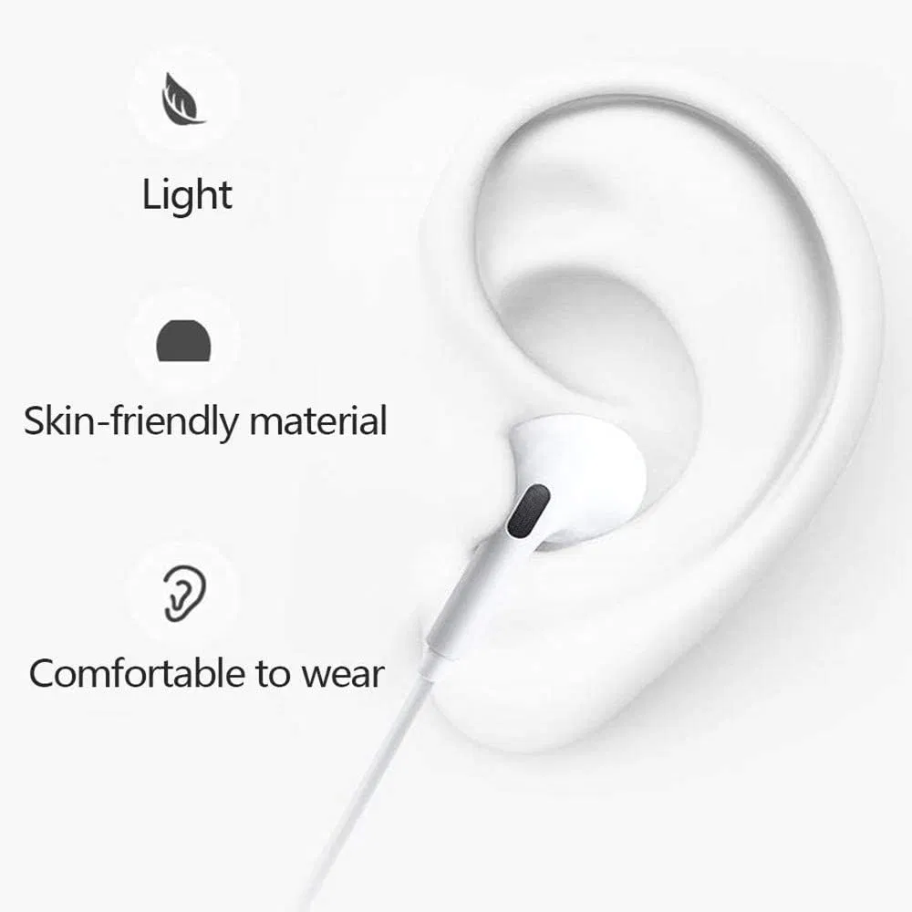 Lightning Earphones Wired Headset Stereo for Phone Earpods with Mic Earbuds Pg3