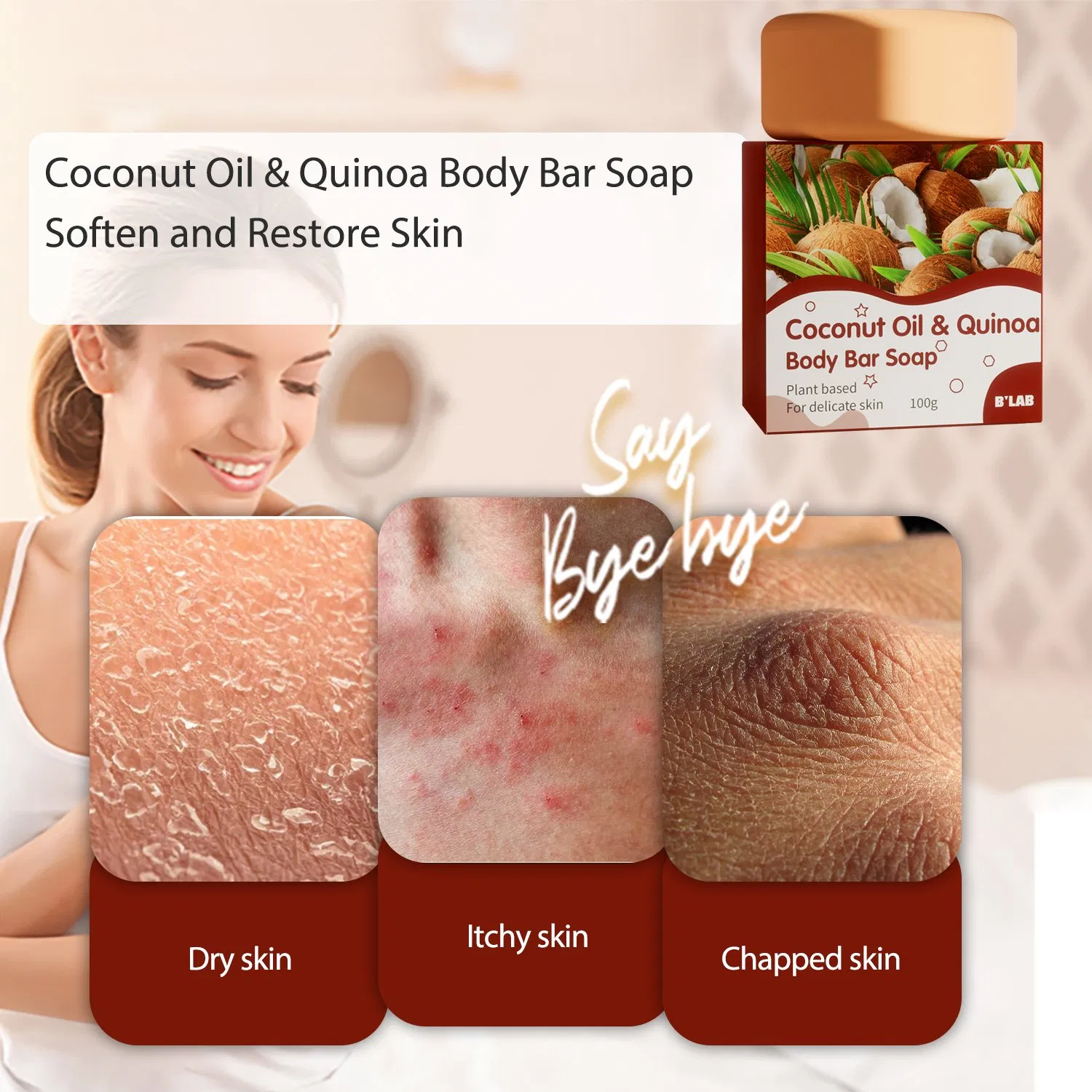 Cleanses and Moisturizes Skin Coconut Oil Bath Soap