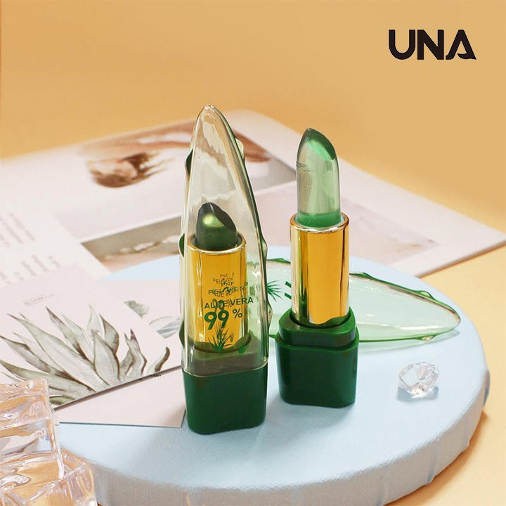 Aloe Vera Gel Moisturizing Lip Balm Naturally Hydrating Plant Essence Lipstick Green Jelly Lipstick Repair Dry Lips Waterproof
