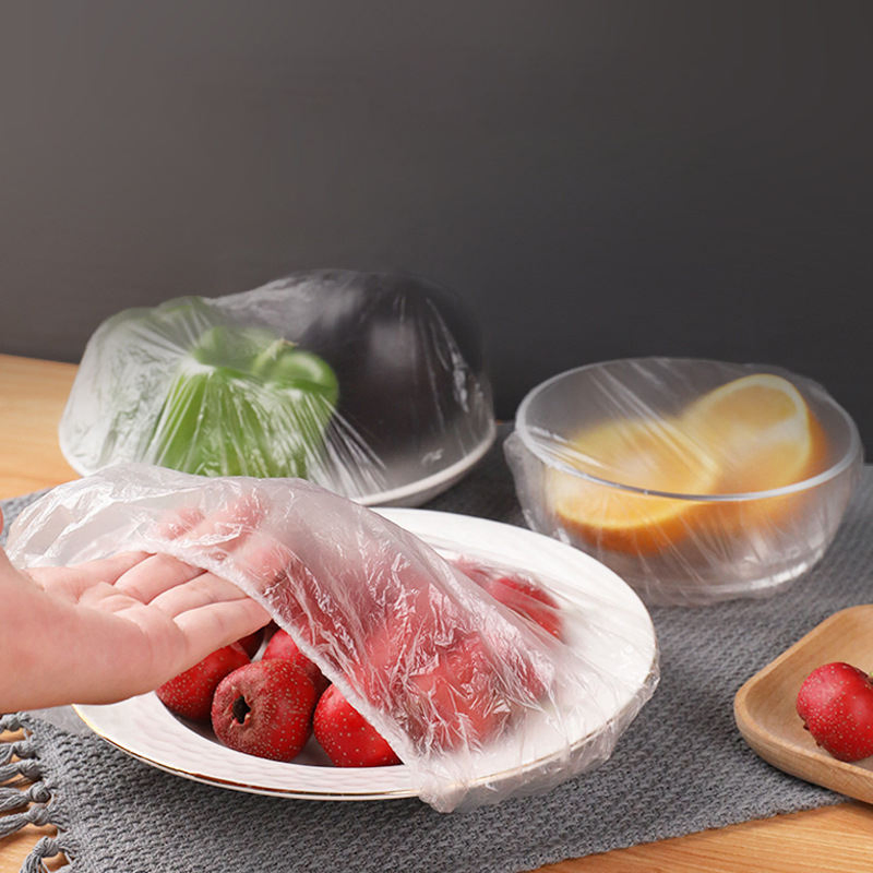 Transparent PE Plastic Disposable Elastic Food Cover Plastic Wrap Food Storage Fresh Bowl Cover