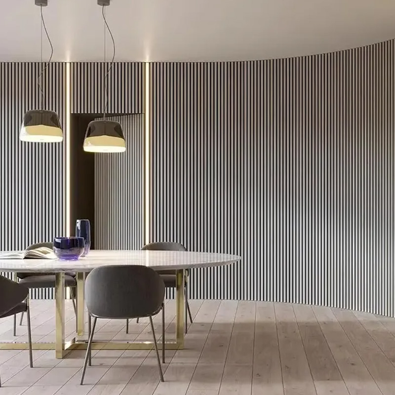 Distressed Pine Wood Slat Acoustic Wall Panels Industrial Style Decor