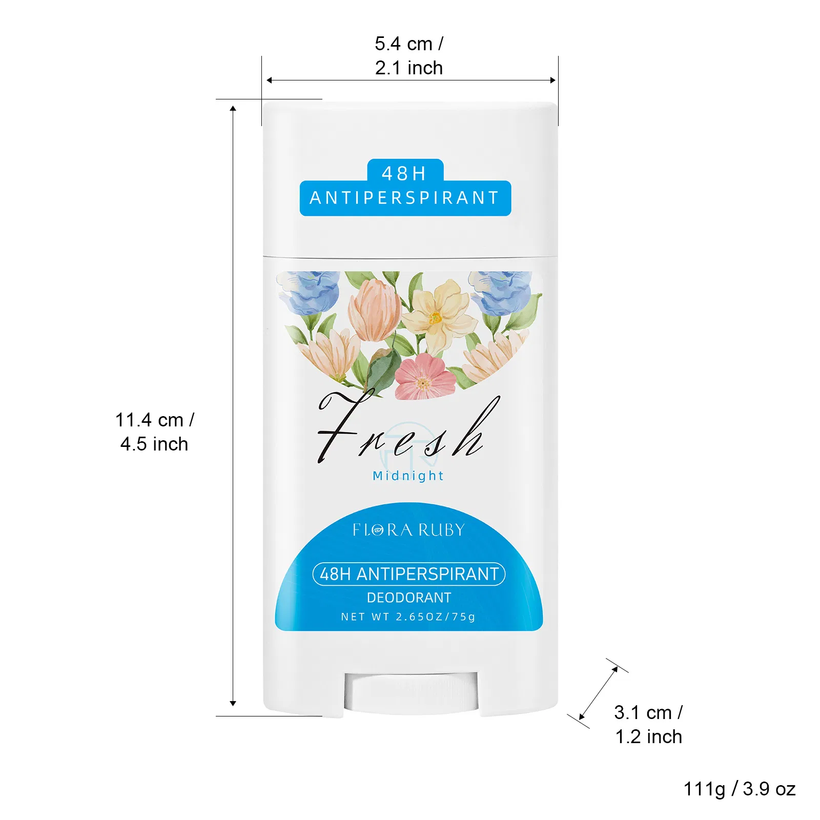 Aluminum-Free Refreshing Deodorant with Non-Irritating Soothing Pearl Beads