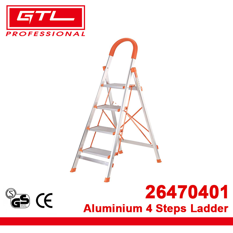 Aluminum Household Ladder 4-Step Folding Ladder with Non-Slip Feet (26470401)