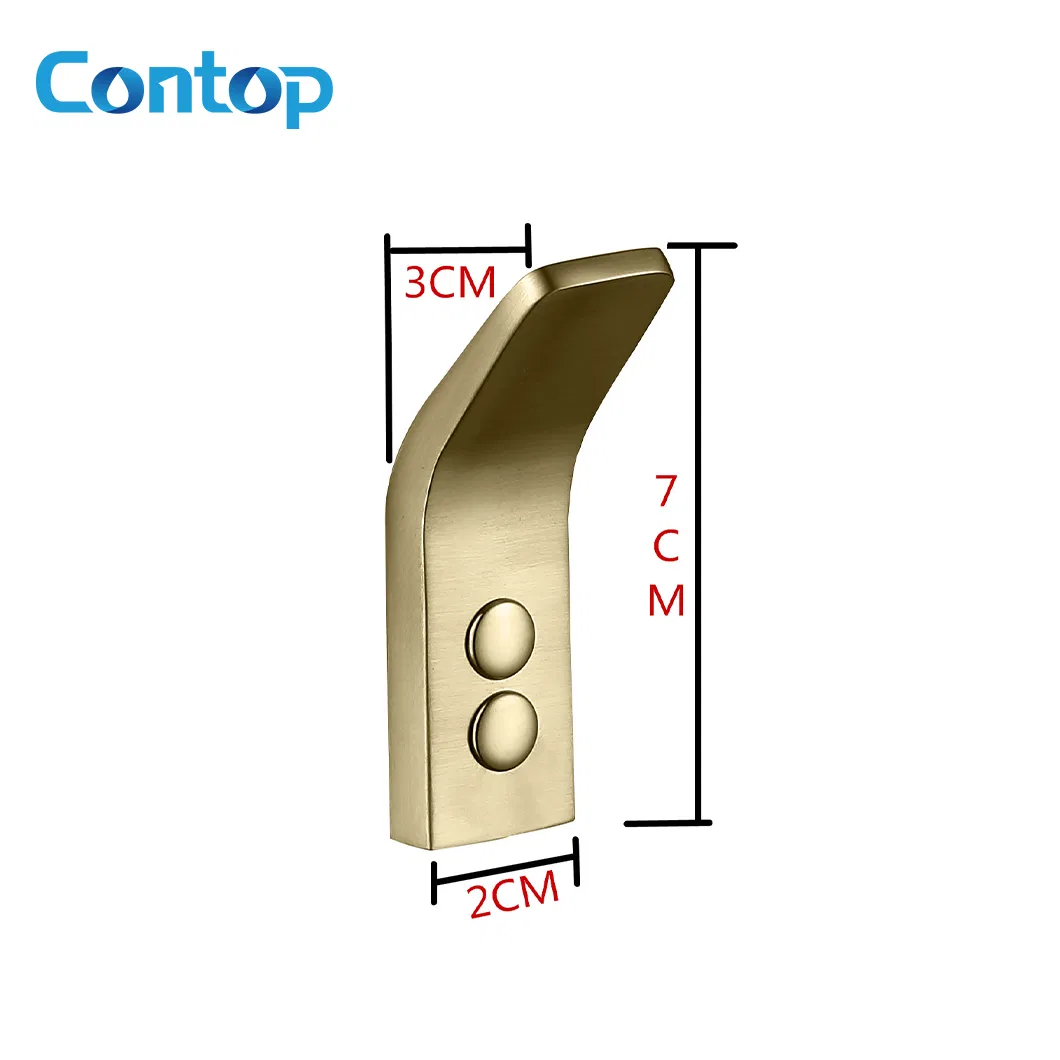 Полированный золотой крючок для одежды из цинкового сплава